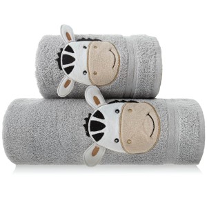 Ręcznik kąpielowy dziecięcy gruby Zebra 50x90 Spod Igły i Nitki