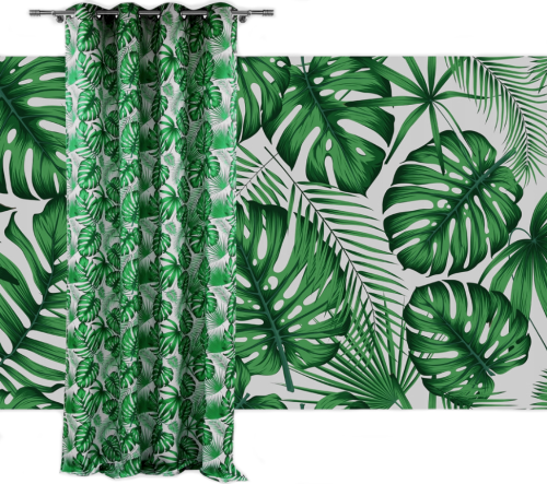 Zasona gotowa na przelotkach Licie Monstera 140x250 Vipro