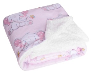 Kocyk dziecięcy MILO 80x100 Sherpa SŁONIK Faro