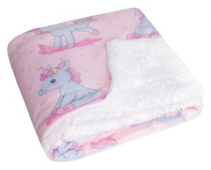 Kocyk dziecięcy MILO 80x100 Sherpa JEDNOROŻEC Faro
