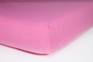 Prześcieradło jersey z gumką 180x200 (jasnoróżowe) 145 g/m2