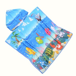 Poncho Rybki 60x120 ręcznik ponczo z kapturem