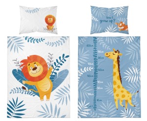 Pościel do łóżeczka Lew i Żyrafa  90x120 Detexpol 