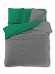 Komplet pościeli dwustronnej 160x200 3-częściowy grafitowo-zielony 