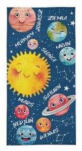 Ręcznik Kosmos Planety 70x140 kąpielowy plażowy Detexpol 