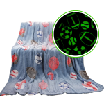 Koc świecący w ciemności FLUO 150x200 Piłka Nożna Koszykówka Rugby