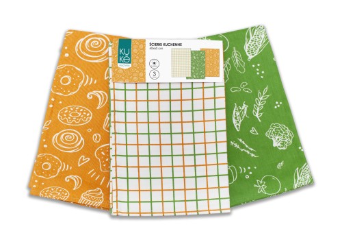 Komplet ścierek 40x60 Kuke 022 Żółte i Zielone EAN 5904541926100_3.jpg