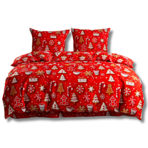 Komplet pościeli świątecznej 3D Pierniki 220x200 3-częściowy