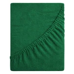Prześcieradło frotte z gumką 60x120 (butelkowa zieleń) 190 g/m2 DeLux