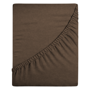 Prześcieradło jersey z gumką 90x200 (czekolada) 155 g/m2 DeLux