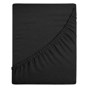 Prześcieradło jersey z gumką 90x200 (czarny) 155 g/m2 DeLux