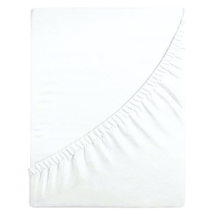 Prześcieradło jersey z gumką 220x200 (biały) 155 g/m2 DeLux