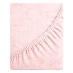 Prześcieradło frotte z gumką 80x160 (pudrowy) 190 g/m2 DeLux