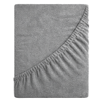 Prześcieradło frotte z gumką 90x200 (stalowy) 190 g/m2 DeLux