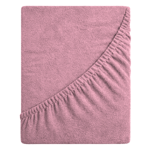 Prześcieradło frotte z gumką 120x200 (paryski róż) 190 g/m2 DeLux