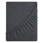 Prześcieradło frotte z gumką 160x200 (popiel ciemny) 190 g/m2 DeLux