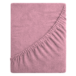 Prześcieradło frotte z gumką 160x200 (paryski róż) 190 g/m2 DeLux