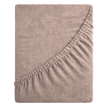 Prześcieradło frotte z gumką 220x200 (cafe) 190 g/m2 DeLux