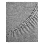 Prześcieradło frotte z gumką 220x200 (stalowy) 190 g/m2 DeLux