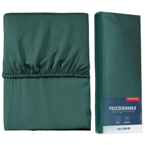 Prześcieradło mikrosatyna z gumką 140x200 zielone