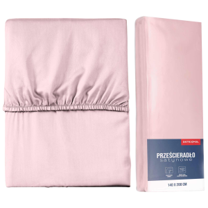 Prześcieradło mikrosatyna z gumką 220x200 różowe 