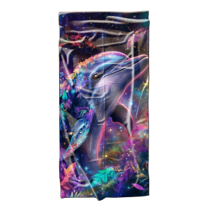Ręcznik plażowy kąpielowy szybkoschnący 70x140 Magiczny Delfin