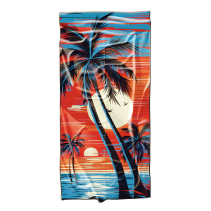 Ręcznik plażowy kąpielowy szybkoschnący 70x140 Zachód Słońca 