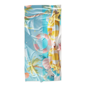 Ręcznik plażowy kąpielowy szybkoschnący 70x140 Pastelowa Plaża