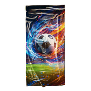 Ręcznik plażowy kąpielowy szybkoschnący 70x140 Ognista Piłka