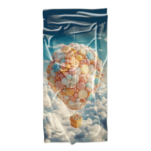 Ręcznik plażowy kąpielowy szybkoschnący 100x180 Cukierkowy Balon