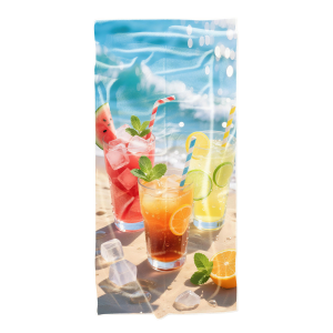 Ręcznik plażowy kąpielowy szybkoschnący 100x180 Wakacyjne Drinki