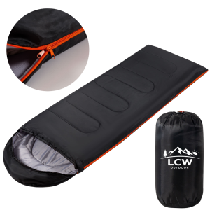 ŚPIWÓR Turystyczny kołdra z kapturem 2w1 CIEPŁY LEKKI Mumia + pokrowiec - CZARNY