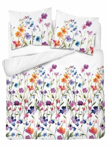 Pościeli bawełnianej 160x200 polne kolorowe kwiaty