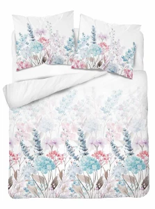 Pościel bawełniana 220x200 kolorowe kwiaty