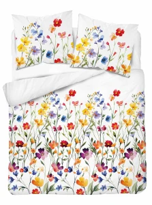 Pościel bawełniana 220x200 polne kolorowe kwiaty