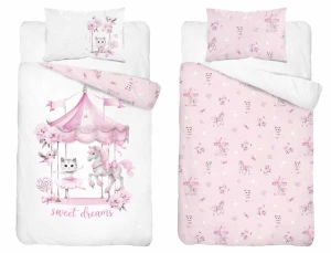 Pościel do łóżeczka Karuzela Cyrkowa 90x120 Detexpol 