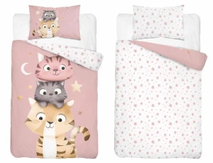 Pościel do łóżeczka Kotki 90x120 Detexpol 