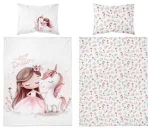Pościel do łóżeczka Księżniczka 90x120 Detexpol 