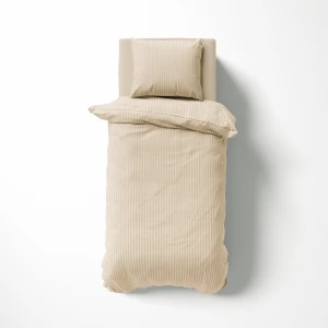 Komplet pościeli z adamaszku Pure Collection 140x200 piaskowy beż