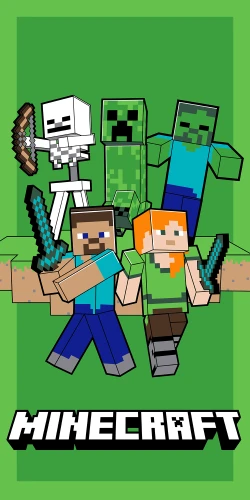Minecraft Green Mode beach towel micro.png