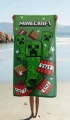 Minecraft TNT Creepers beach towel micro 2.png