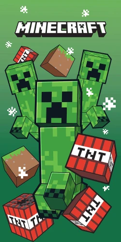 Minecraft TNT Creepers beach towel micro.png