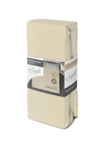 Prześcieradło jersey z gumką 90×200 cm kremowe SOFT – 140 g/m