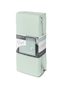 Prześcieradło jersey z gumką 90×200 cm miętowe SOFT – 140 g/m