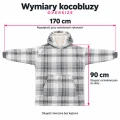 Monochromatyczna bluza w kratę z podszewką sherpa