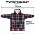 Kocobluza oversize w granatowej kracie
