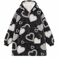 Grafitowa bluza w serca