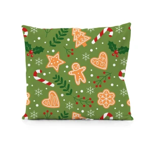 Świąteczna poszewka na poduszkę HOLLY JOLLY 45x45 zimowe pierniczki