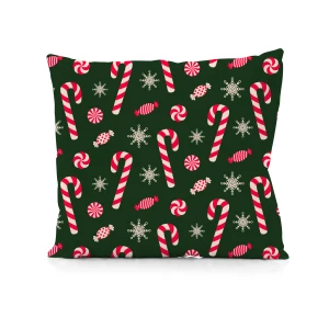 Świąteczna poszewka na poduszkę HOLLY JOLLY 45x45 zimowe świąteczne słodycze